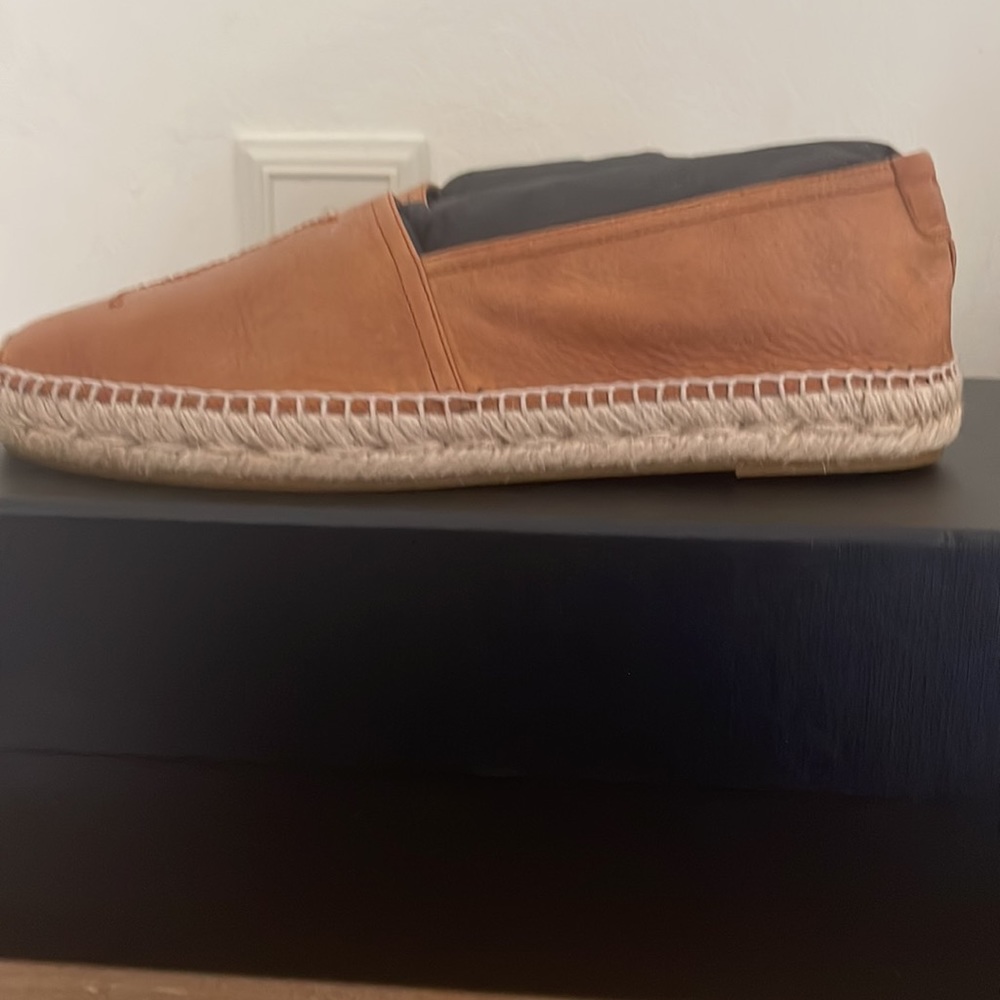 Brand New Saint Laurent Brown Leather Espadrille - Picture 4 of 7